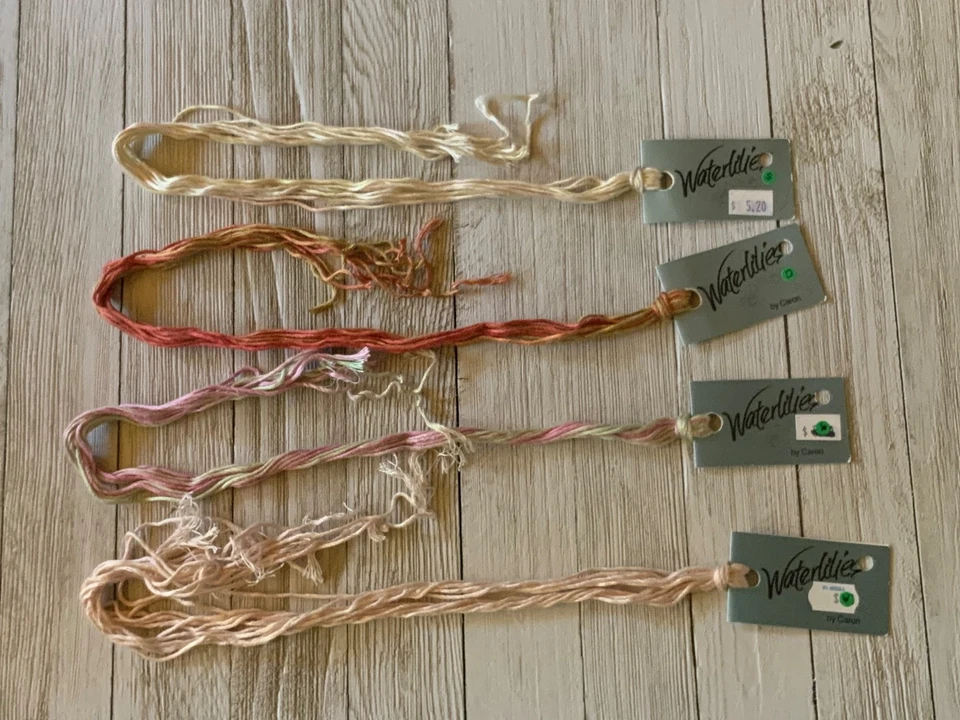 Waterlilies By Caron Needlepoint Fibers Threads Mixed Floss Lot of 4 - Image 4 of 4