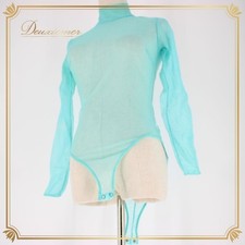 Chacott Ballroom Ballet Dance Leotard L Light Stretch Zip  Button Used