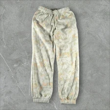 Martine Rose Pants Mens Medium  Green Floral Camouflage Fleece Cozy Sweatpants