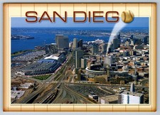 San Diego Downtown CA Convention Center Baseball Stadium Continental Postcard