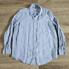 Gap 100% Linen Boyfriend Shirt Light Blue Long Sleeve Large Coastal Beach Size L