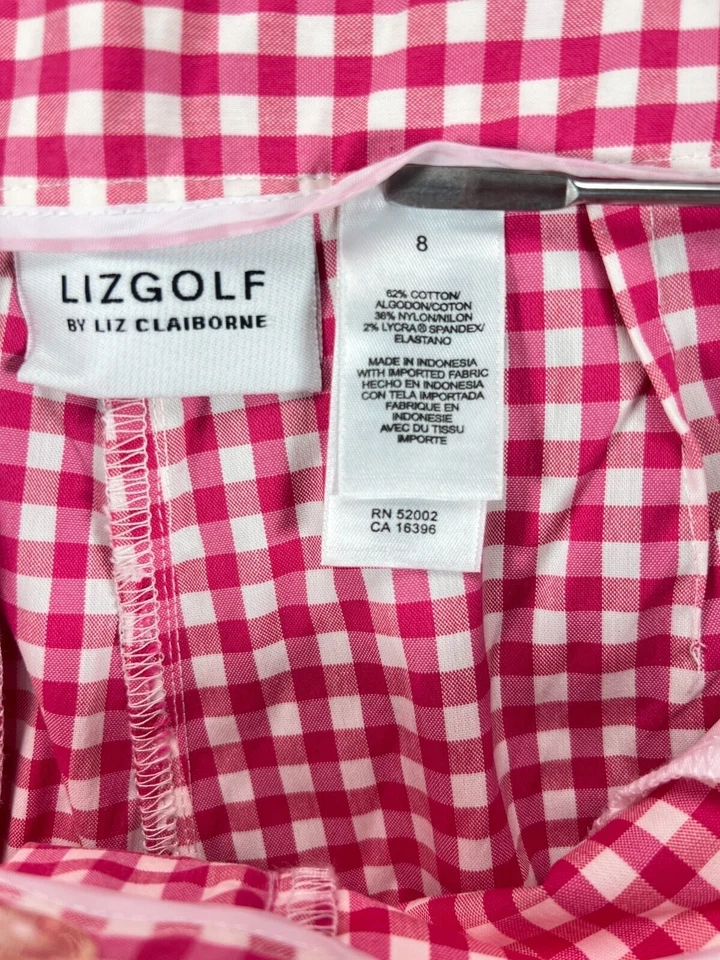 Pantalones Cortos Liz Golf Mujer Talla 8 Rosa Guinga Bermudas Pantalones Cortos 30 Tiro Alto Plano Damas Foto 4 de 4