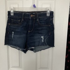 Arizona Medium Wash Distressed Juniors Jean Shorts 3