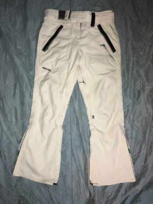 HOLDEN BELTED Cream Off White SNOW SKI PANTS SIZE S