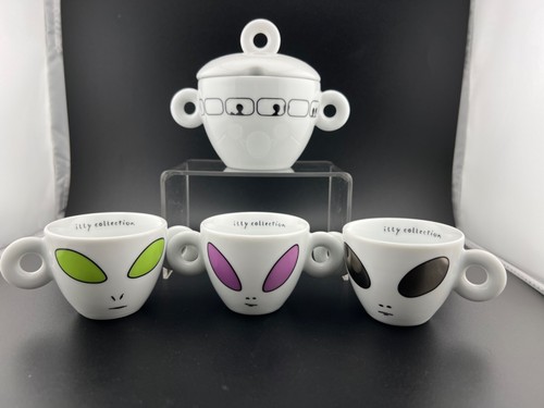 Tasses à Cappuccino Illy ART Collection PS1 2001 - Comme Neuves - Porcelaine Multicolore
