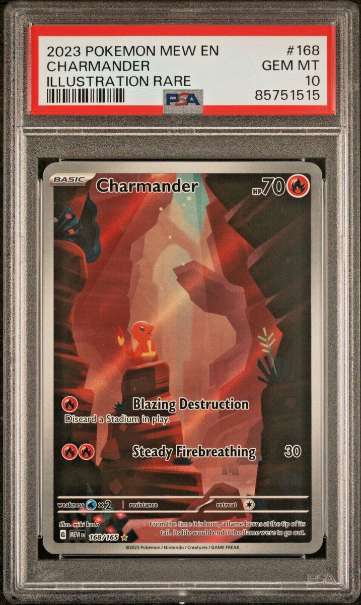 PSA 10 GEM MINT Charmander Illustration Rare 168/165 SV PSA 10 GEM MINT Charmander Illustration Rare 168/165 SV