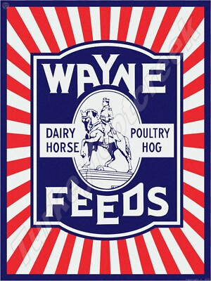 #ad WAYNE FEEDS 9quot; x 12quot; METAL SIGN $17.99