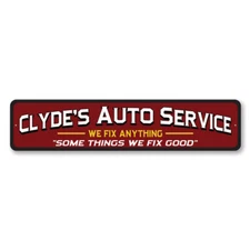 Personalized Auto Service Sign