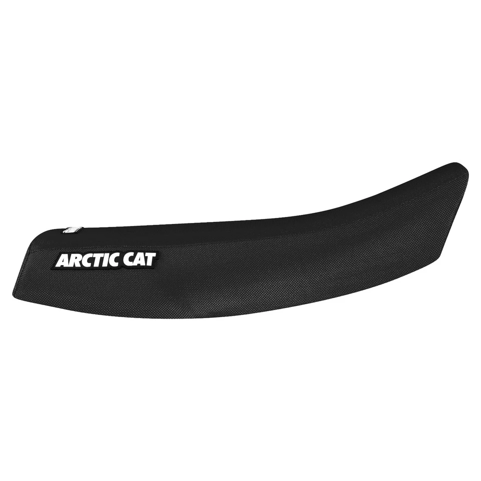 2002-2004 Arctic Cat 375 400 500 ATV Seat Cover ALL BLACK Gripper LOGO #451 - Image 2 of 4