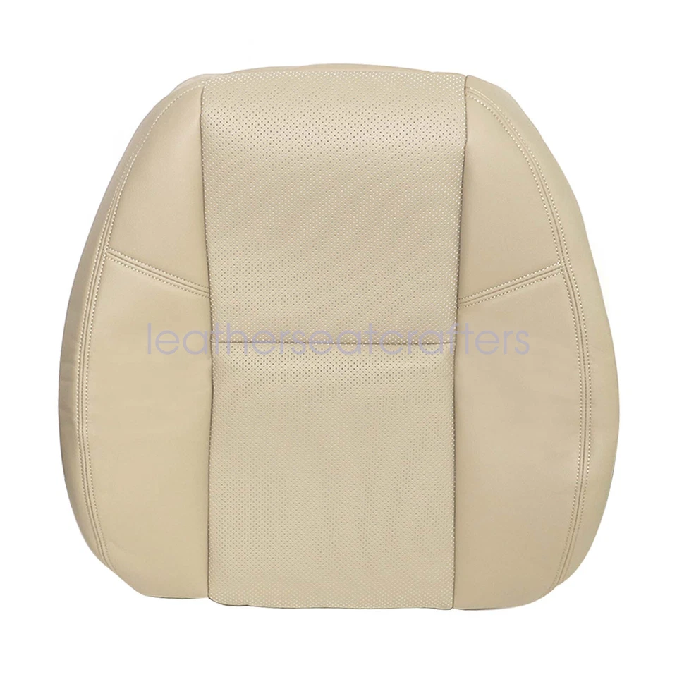 For 09-2014 GMC Sierra 3500 HD Front Both Side Perforated Leather Seat Cover Tan - Imagem 3 de 4