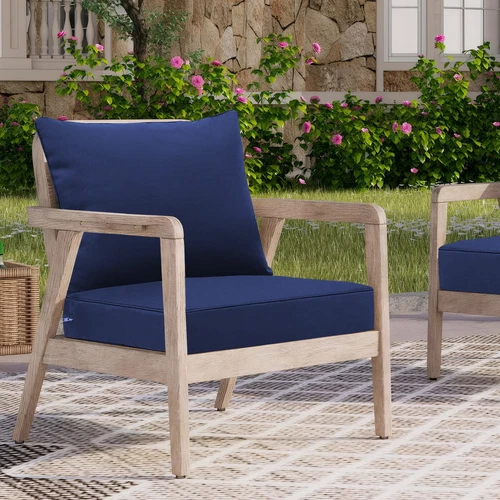 indoor Outdoor Patio Deep Seating Cushion Set with Ties Sofa Seat/Back Cushion - Picture 32 of 50