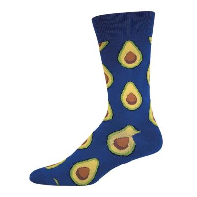 Socksmith Herrensocken Neuheit lustige Avocado Crew-Socken 1 Paar blau UK 6,5-12