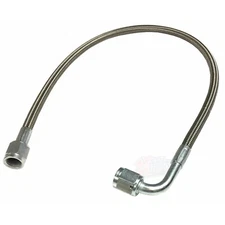 30 Inch Stainless -3AN PTFE Braided Brake Line Hose Turbo Feed NOS Straight-90°