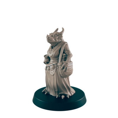 Demonkin Female Shopper - Everyday Folk - Minis - EC3D - - Dungeons & Dragons - 