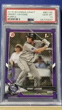 Grant Lavigne - 2018 Bowman Draft Paper Purple    PSA 10  #47/250