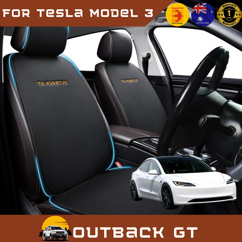Car Front Sideless Seat Cushion for Tesla Model 3 2024-Cur QX Pressure Relief