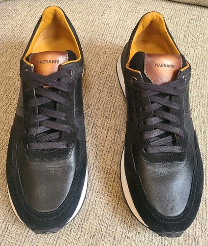 Scarpe sneakers stringate uomo Magnanni Savi nere in pelle misura 8 24748 - Foto 10 di 15
