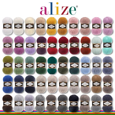 Alize 100 g Lanagold Wolle Garngemisch 49% Wolle + 51% Acryl 50 Farben