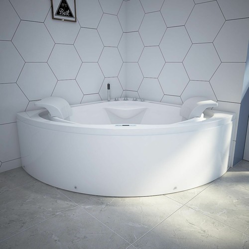 Luxus LED Whirlpool Badewanne SET 160x160cm +Hydrojet+Heizung+Ozon Modell 2025 - Bild 6 von 8