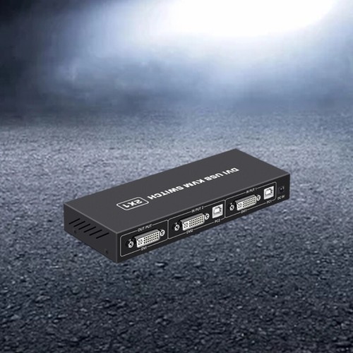 DVI KVM Switch Two In One Out 4K Two Computers Share USB Keyboard and Mouse Prin - Picture 5 of 13