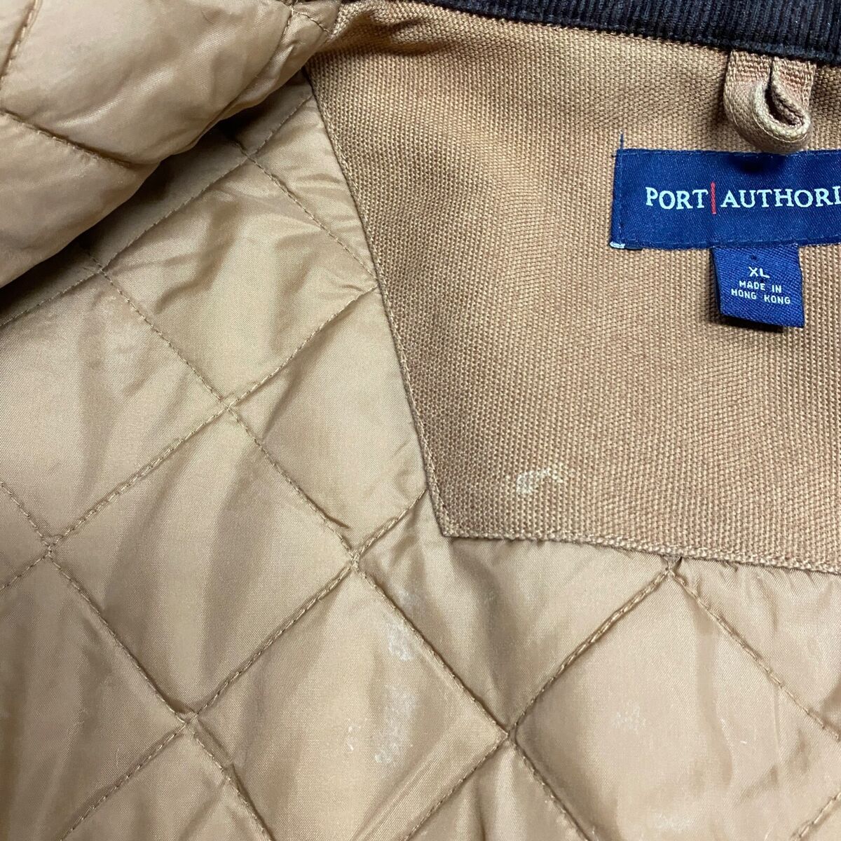 VTG Port Authority Jacket Mens XL Brown Quilted Lined Canvas VTG Port Authority Jacket Mens XL Brown Quilted Lined Canvas