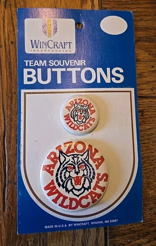 Vintage Arizona Wildcats Football AZ UofA Button Pin Combo Souvenir Buttons NEW