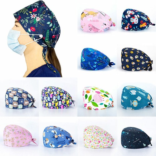 Unisex Nurse Doctor Hat Surgical Scrub Cap Medical Dentist Teeth Dental Cap UK - Picture 2 of 111