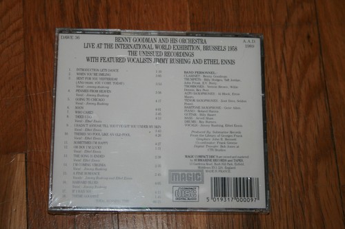 Brand New Sealed CD Benny Goodman and His Orchestra Live Int'l Brussels 1958 - Picture 2 of 2