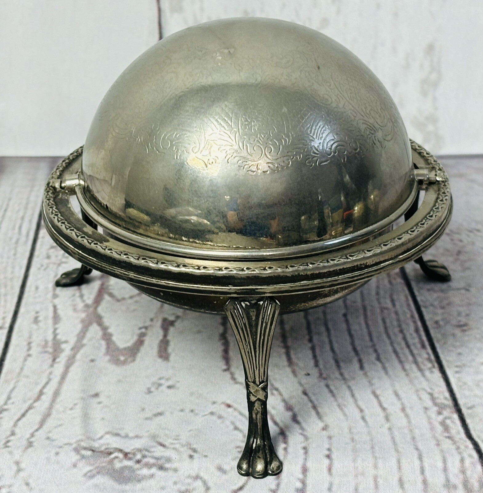 Celtic Quality Plate Salt Pepper Mustard Pot Caviar Roll Dome Server Set