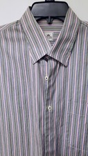 Peter Millar Regular Fit Long Sleeve Striped Button Down Men's Shirt Size L
