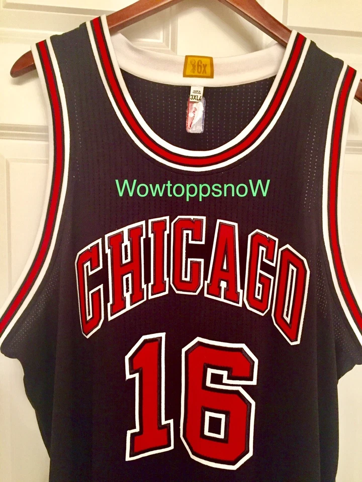 Camiseta deportiva autografiada automática PAU GASOL usada/usada en casa negra de los Chicago Bulls con certificado de autenticidad Foto 2 de 4
