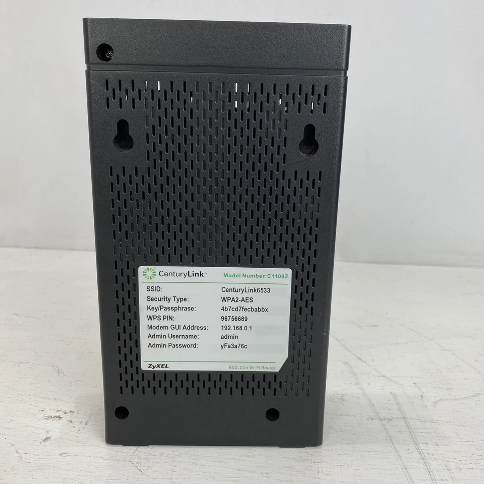 ONLY CenturyLink C1100Z ZyXel Wireless WiFi Modem Router - WITHOUT (NO) CHARGER - Image 3 of 4