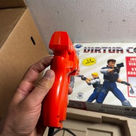 Virtua Cop 1 Or 2 Sega Saturn, 1995 Complete Big Box With Stun Gun Controller