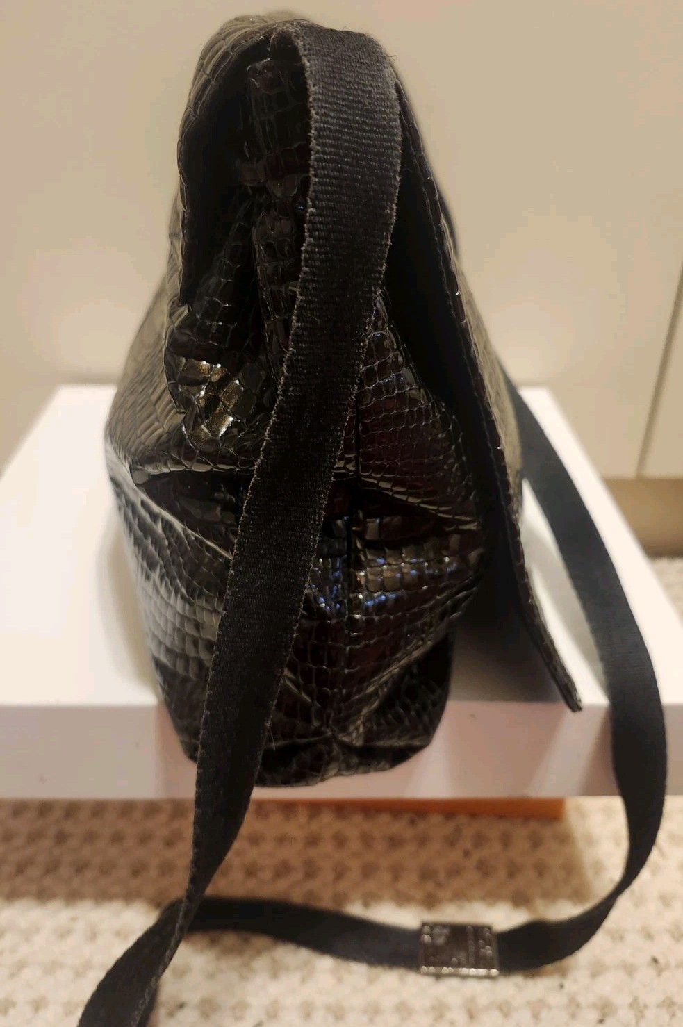 Vtg. Mint Carlos Falchi Dk.Brown Python Print Pat… - image 7