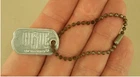 Vintage 1964 Hasbro GI Joe Action Figure Dog Tag with Bead Chain C6