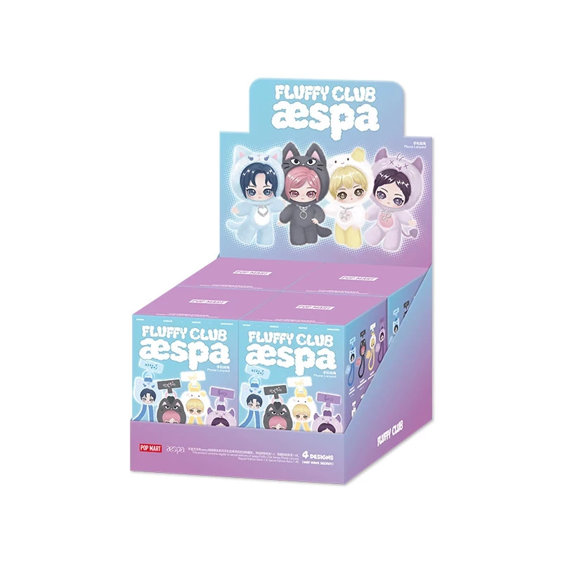 POP MART aespa Fluffy Club Series Vinyl Plush Doll Pendant Card