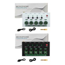 Portable 4 Way Stereo Sound Mixer Easy Knob Control Ideal For Broadcasting