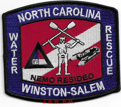 Winston - Salem   WATER RESCUE, North Carolina (4'' x 3.5'' size) fire patch