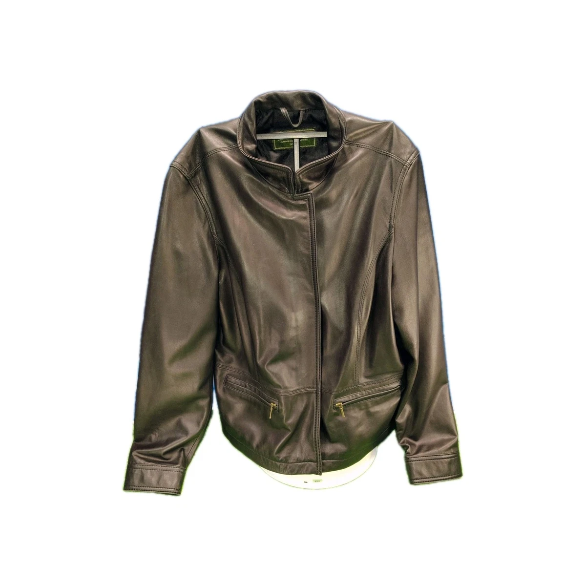 Eddie Bauer Leather Outer Shell Black Coats, Jackets & Vests for