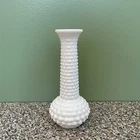 Vintage Hobnail White Milk Glass 7 3/4” Bud Vase E.O. Brody Co Made in USA