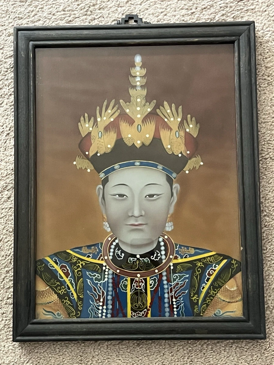 中国美術 古い コレクション 額 二件(K-LC752) 玻璃复古原创中国风绘画和卷轴| eBay