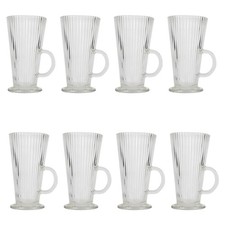 Latte Glass for Coffee 15cm x 8cm Clear X 8