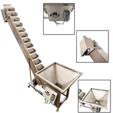 110V Stainless Steel Bucket Conveyor Feeding Machine 6.8ft Flour Feeder