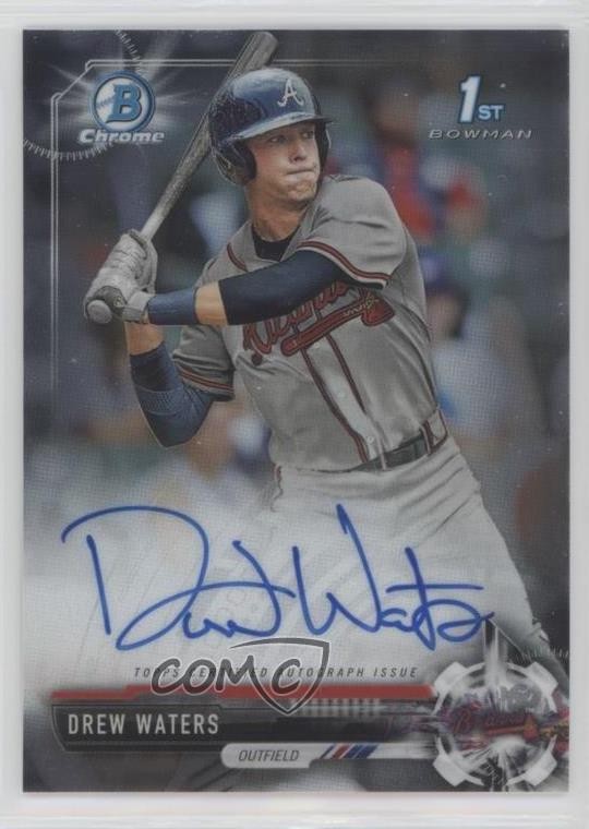 2017 Bowman Draft Chrome Draft Pick Auto Drew Waters #CDA-DW Auto pr9