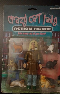 2009 Crazy Cat Lady Action Figure   Accoutrements   Sealed New in Box   Vintage