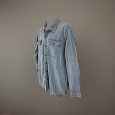 Wrangler Mens L Blue Cotton Denim Shirt