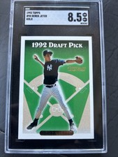 1993 Topps Gold Derek Jeter Rookie RC Sgc 8.5 #98 Yankees 92’ Draft Pick Nm Mt+