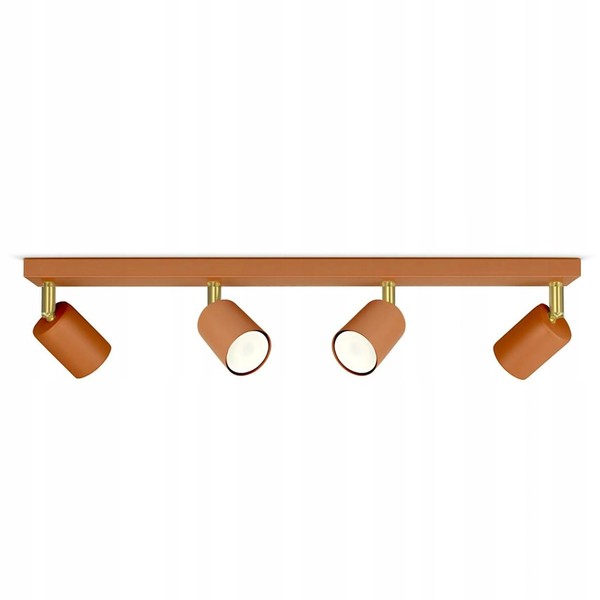 Luxolar Deckenleuchte 4-Flammig GU10 Schwenkbar Spotlampe - Terrakotta-image