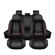 For Nissan Kicks 2018-2026 Car PU Leather Seat Covers With Lumbar Support