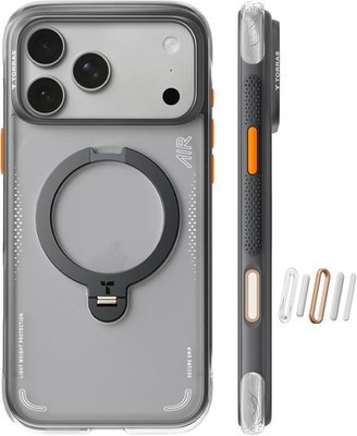 TORRAS Ostand Q3 Air Case for iPhone 17 Pro Max 6.9'', MagSafe, 360° Stand